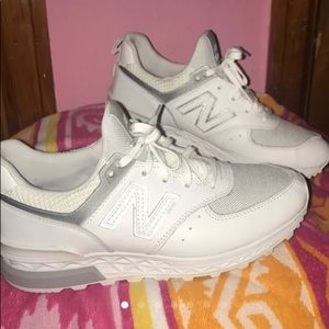 New Balance all white shoes
